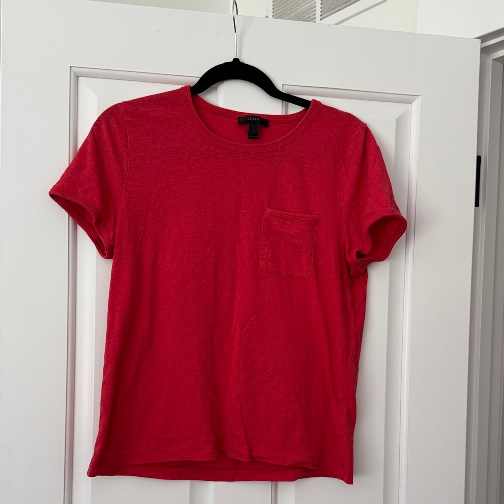 JCrew Red T-Shirt with Pocket